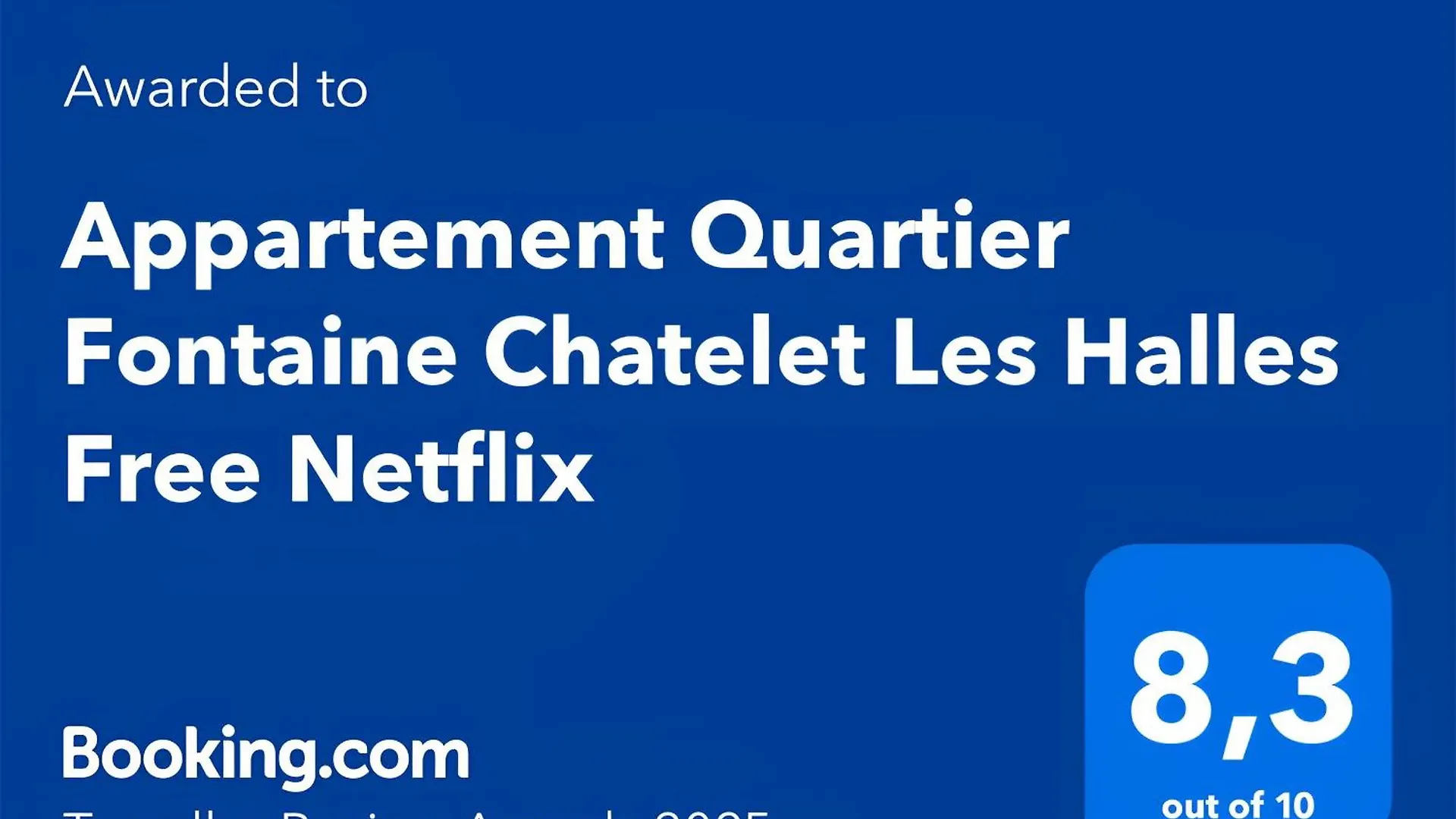 Apartmán Quartier Fontaine Chatelet Les Halles Free Netflix